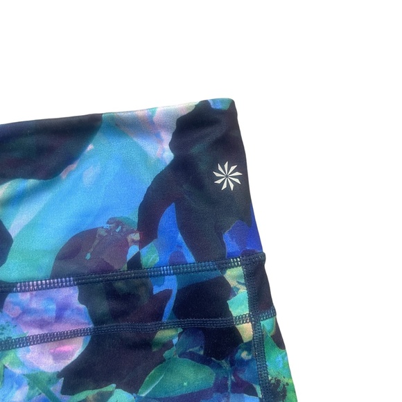 Athleta Medium Leggings Colorful Sheer Ankle Blue Pink Green‎ - Picture 2 of 8